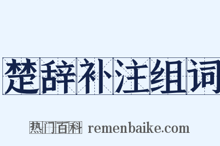 楚辞补注组词是什么意思的图片